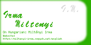 irma miltenyi business card